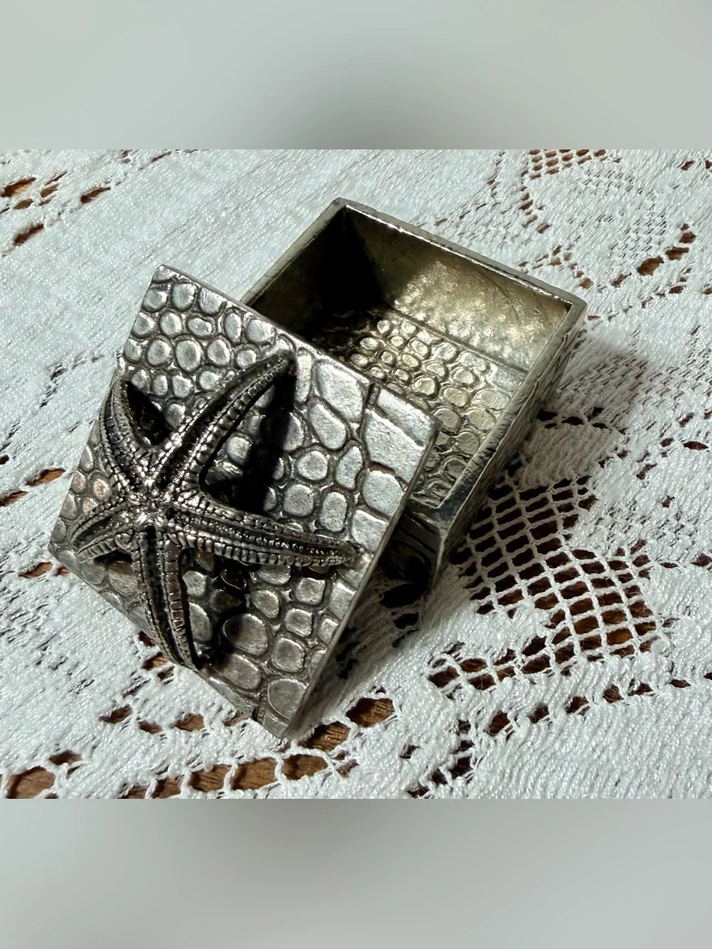 Vintage Signed Italian Artist Cipolla for Neiman Marcus Silver Starfish Trinket